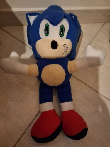 Pelucia Sonic 45cm super linda e detalhada