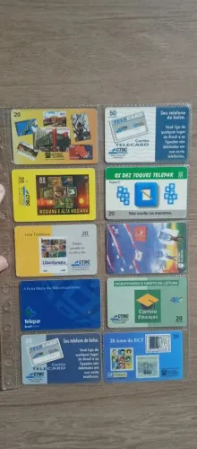 Coleção com 600 Cartões Telefônicos Antigos 