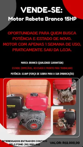 Rabeta branco 15HP