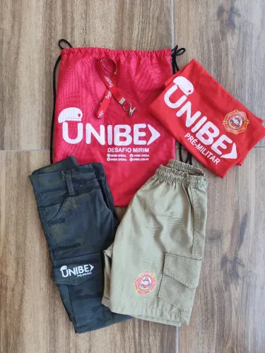 Kit completo uniforme infantil unissex Unibe desafio Mirim tamanho 6