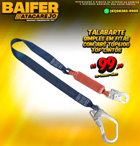 Talabarte Simples em Fitas Com ABS TOP6100 Top Cintos