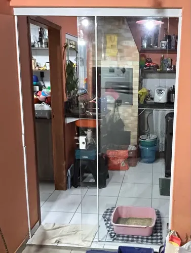 PORTA DE VIDRO TEMPERADO 2,14 x 1,38 M