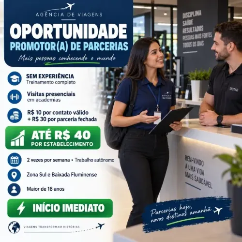 Promotor(a) de Parcerias - Sem Experiência | Início Imediato