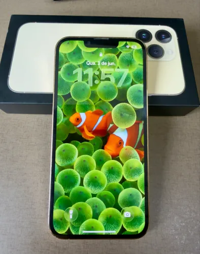 Iphone 13 Pro Gold c/ caixa e cabo - excelente estado
