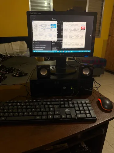 COMPUTADOR HP I5 8GB COMPLETO+ MOUSE TECLADO WIFI MONITOR E CAIXINHA DE SOM