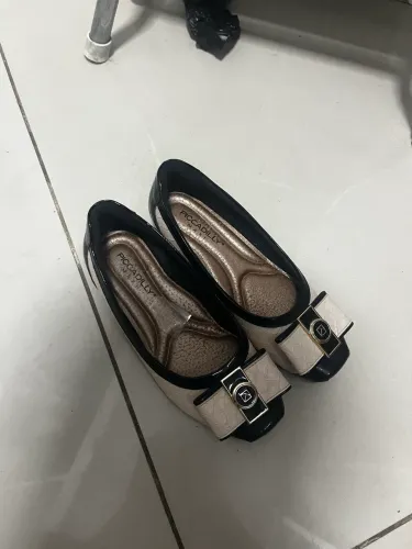 Sapatilha Feminina Piccadilly Maxi Confortável Preta E Bege