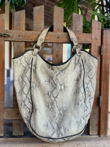 Bolsa Emporio Armani Original em Couro Legítimo - Estampa Python / Cobra