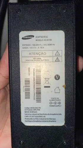 Carregador para notebook samsung
