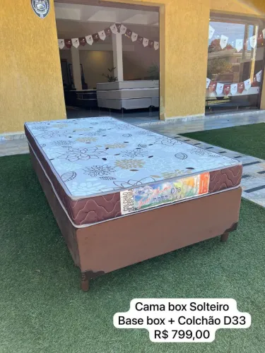 Colchão de Solteiro D33 + base Box - ENTREGO HOJE!