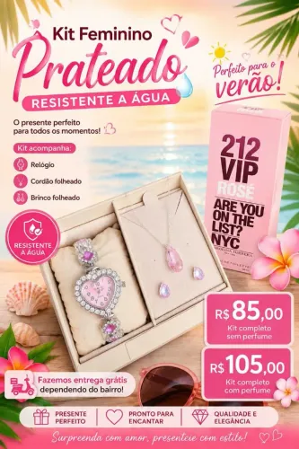 KIT FEMENINO PRATEADO