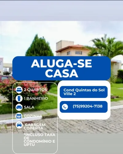 Alugo Casa no Condomínio Quintas do Sol