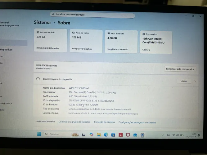 Notebook Lenovo