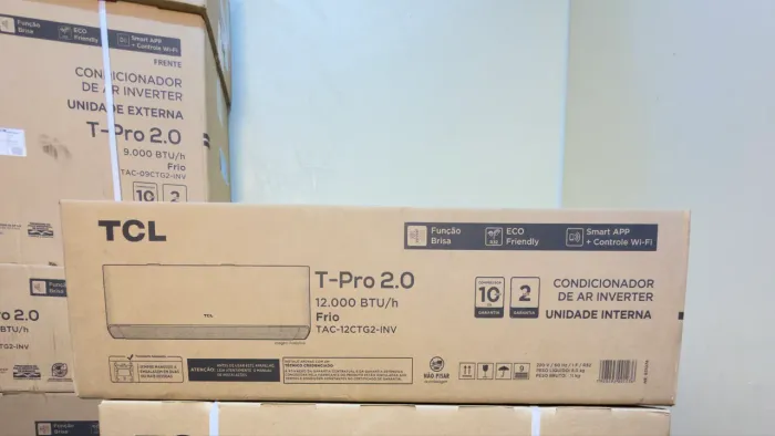 AR Condicionado TCL inverter 12000 Btus frio, Wi-Fi, novo com garantia