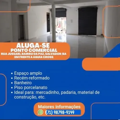 Alugo ponto comercial- Bairro da Paz