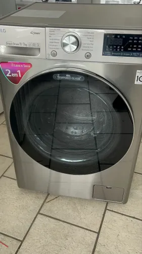 Lava e seca LG aço inox impecável