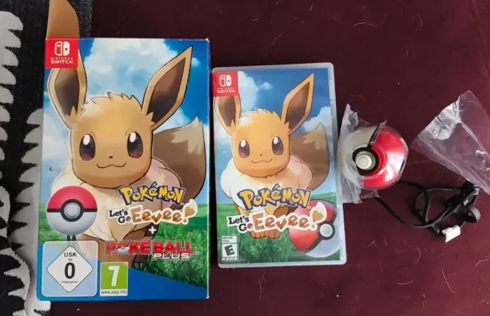 Kit Pokemon Let's Go Evee Pokebola Plus Pokeball 