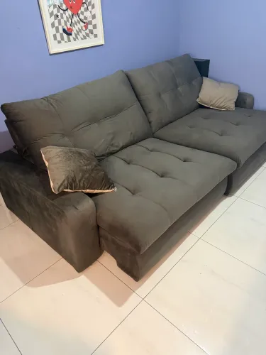 Imperdível sofá 4 lugares reclinável seminovo!!!