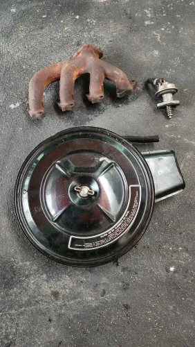 Panela de filtro de ar chevette tubarao e coletor de escape