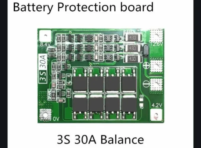 Bms Placa 3s 30a Com Balanceamento Arduino Automação COD-AM418 
