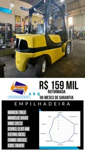 Empilhadeira YALE 60VX DIESEL 3t