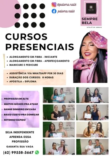Curso - Presencial - Alongamento em Fibra - Iniciante - No Setor Garavelo