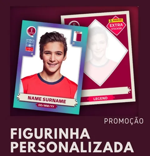 Figurinhas da Copa Personalizadas e dentro do Pacotinho 