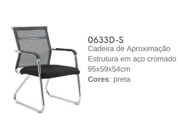 Cadeira Fixa Telada Cromada **nova embalada**