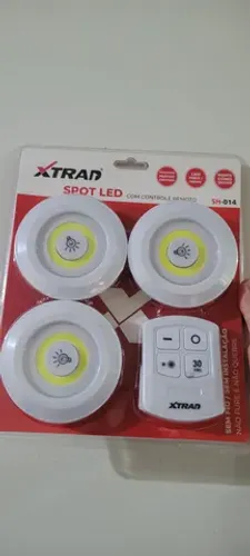 Kit luminárias led 3 unid. Com controle