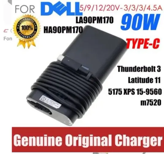 Fonte carregador pra notebook Dell USB-C