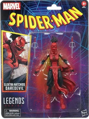 Marvel Legends Daredevil / Demolidor Elektra Natchios - retrô / vintage card (lacrada)