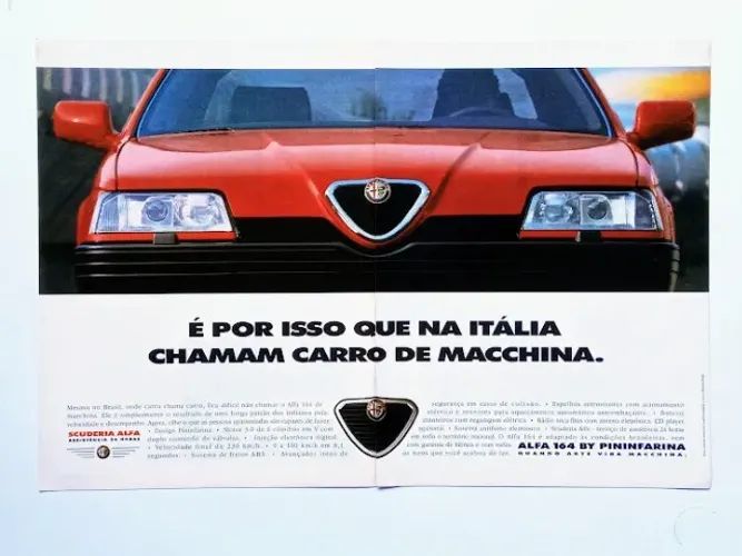Alfa Romeo 164 - Propaganda original de revista de época