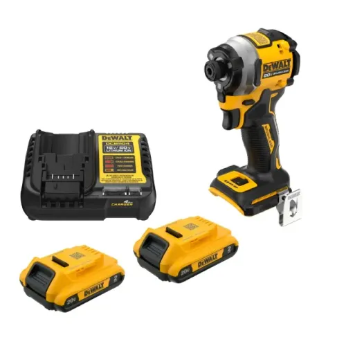 Kit Parafusadeira de Impacto 1/4'' 2 Baterias 20V Brushless Atomic 205Nm Dewalt DCF850