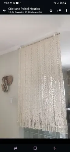 Cortina em macrame