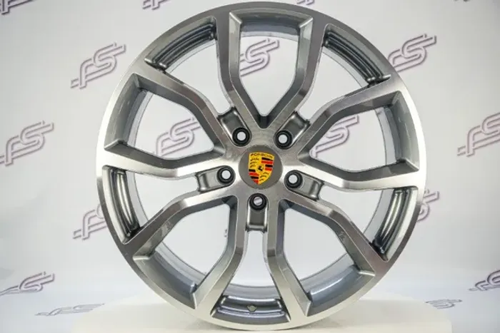 Rodas Porsche Cayenne 2019 Grafite Diamantado Brilhante 5x130 - 21x9,5 Offset 48