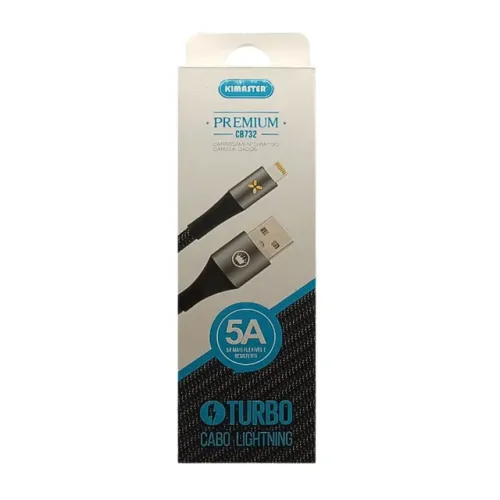 Cabo Lightning Para IPhone Blindado Turbo CB732 - Kimaster  cod: 3909 