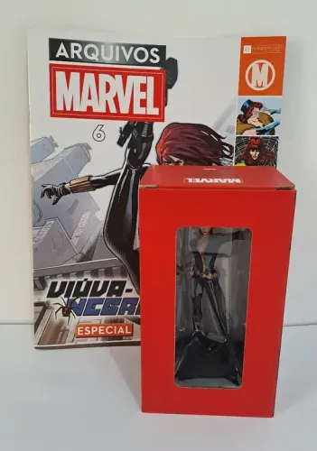 * MT Viúva Negra #6 Arquivos Marvel Fact Files + Caixa + Revista