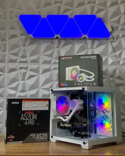 ?PC Gamer Novo RYZEN 5 + RX 580 + 1 ano de garantia e em até 12x ?