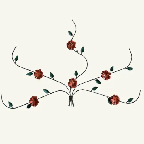 Enfeite de rosas em ferro