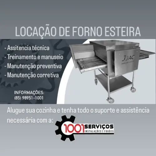 Aluguel do Forno esteira