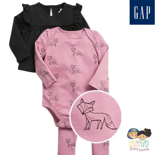 Conjunto mix Gap 3 peças 100% algodão