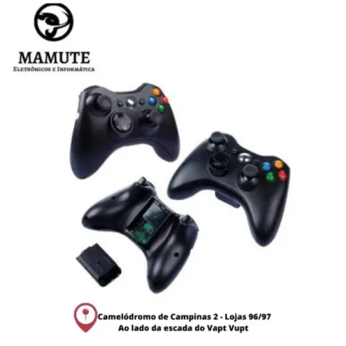 Controle Sem Fio Joystick Wireless Compatível Xbox 360
