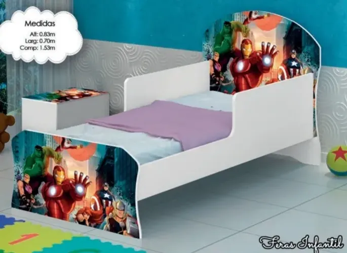 Cama infantil mini Personagens  super Promoção