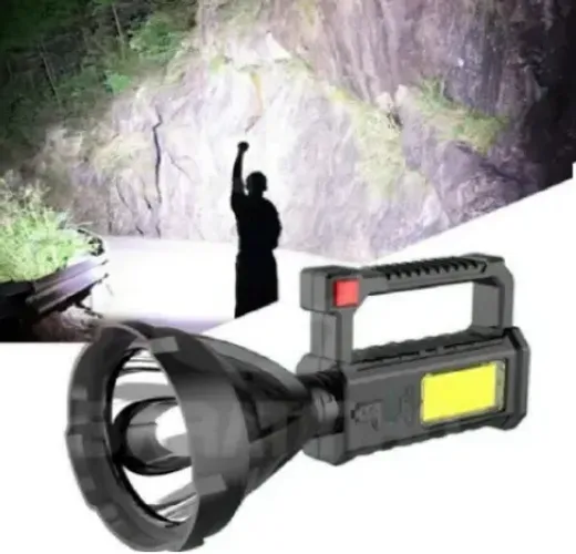 ** Lanterna de Led Potente Holofote Mão Recarregável Com Suporte e Tripe (z613)