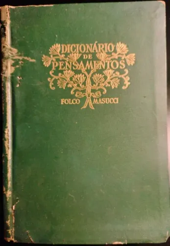 Livro raro "Dicionário de pensamentos" Folco Masucci 1954