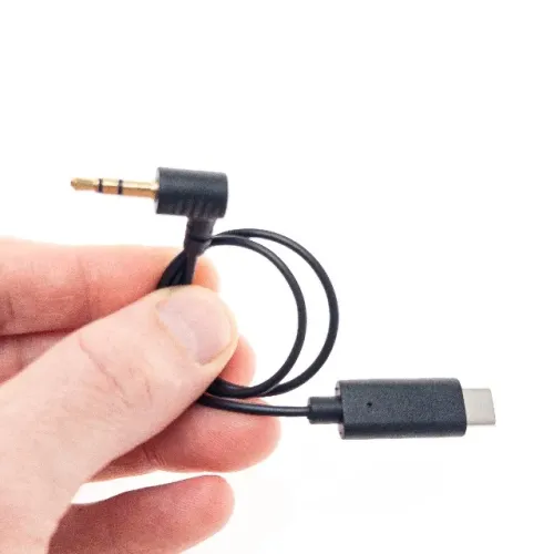 Cabo P2 USB-C de 25cm à 30cm audio