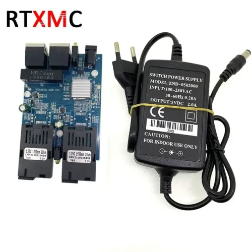 Switch Placa Rede Metro Gigabit 1000mbs Portas SFP A e B-2P Rj45 20km