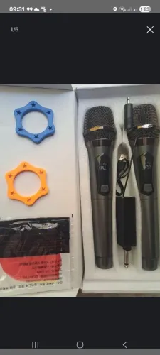 Microfones duplo Sem Fio Karaokê