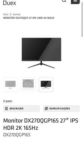 Monitor 144hz 27Pol 1ms ips