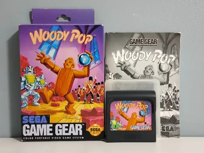 Woody Pop Game Gear - Jogo Completo com Caixa e Manual | Raridade SEGA