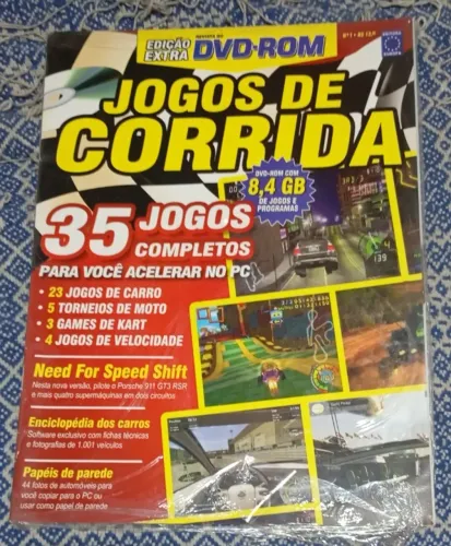 Revista DVD Rom Jogos De Corrida Nova ( Sem CD )